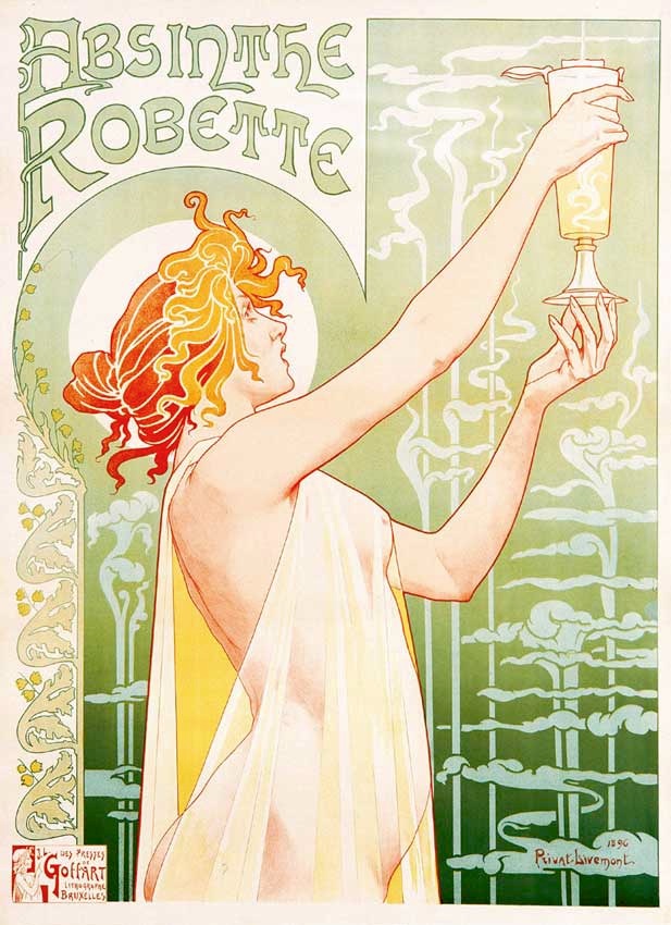 1896年比利時Art Nouveau畫家Henri Privat-Livemont海報